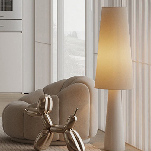 奶油风落地灯客厅卧室布艺立式灯
