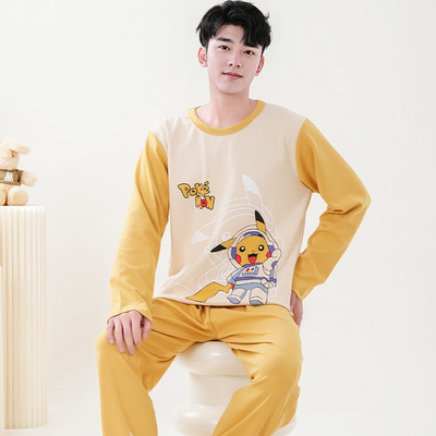 秋季长袖睡衣男卡通套装