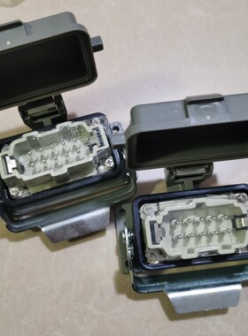 JMS底座H10B-AD-LB开孔安装09300100303带保护盖 单扣 连接器现货