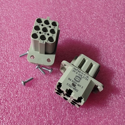 HARTING连接器09120082734母芯8芯弹片HAN-Q-8/0-F-QL浩亭原装