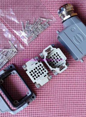HARTING连接器HAN-24DD-M冷压型24针HAN-24DD-F原装10A250V德国