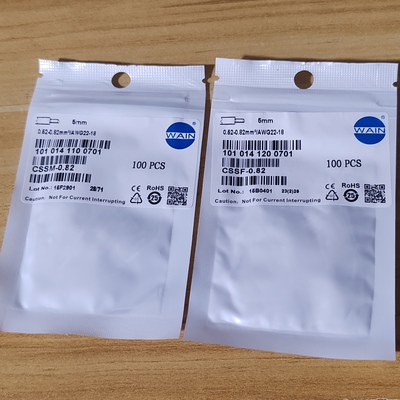WAIN连接器CSSM-0.82公母针CSSF-0.82镀银铜针5A唯恩1MM+AWG18-22
