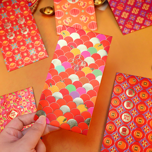 新颖港版小清新红包平安喜乐烫金新年春节港风精美儿童大人利是封