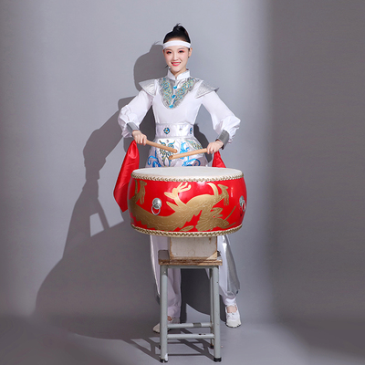 武陟盘鼓队打鼓服演出服威风锣鼓舞台装女装表演服套装红白喜事