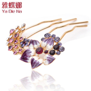 50 percent of ya-na plug rhinestone hairpin hair comb hair sticks hair comb hair fork Korea jewelry M0009