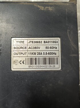 金田变频器JTE386S2BA0110G3/11KW/38咨询维修咨询维修