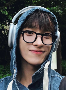 李硕珉同款眼镜黑框眼镜男款痞帅防蓝光圆形小框近视眼镜框配度数