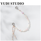 原创少女心天然淡水珍珠手机链粉色系挂绳手提链手拎女 爱丽丝