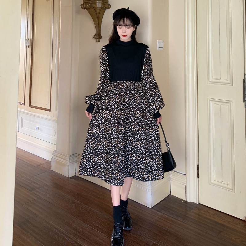 New Hepburn floral dress with inner lining in real shot