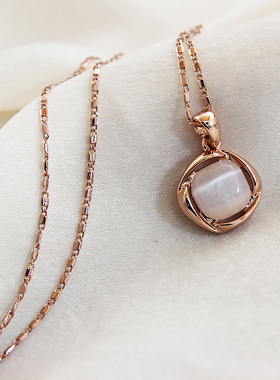 威妮华猫眼石女项链毛衣链