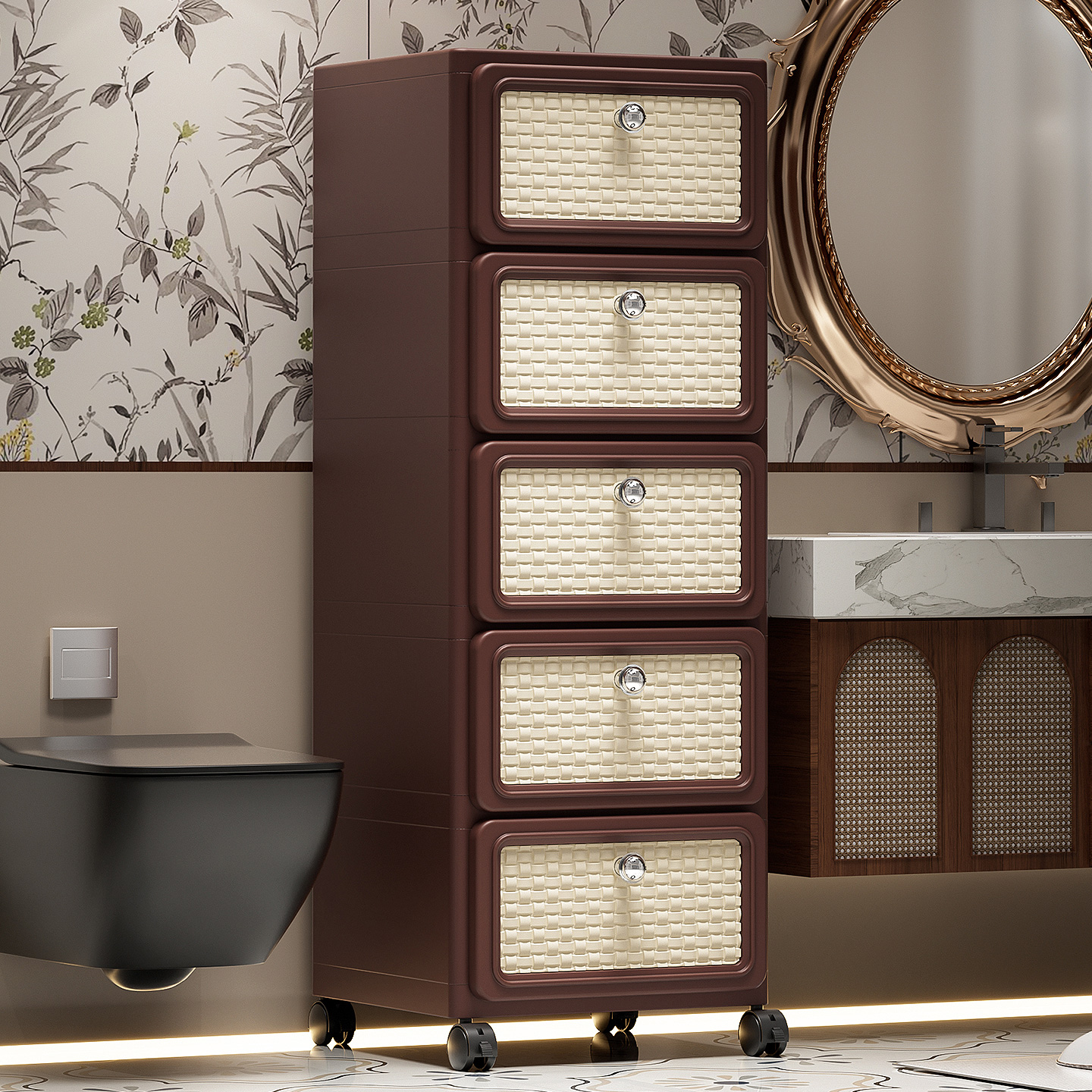 收纳柜抽屉式厨房浴室储物柜