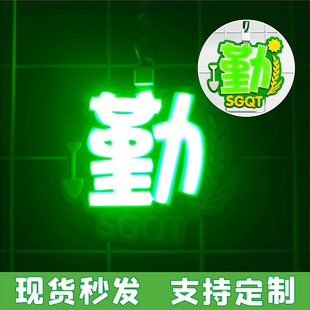 十个勤天演唱会活动应援发光灯牌新款可充电超亮cob小胸牌定制