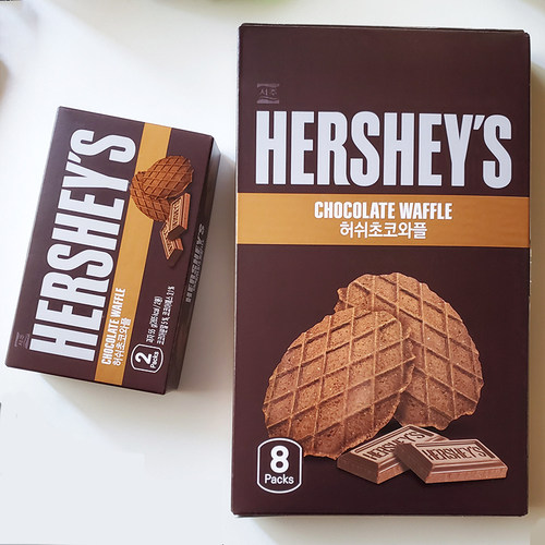 HERSHEYS韩国进口好时巧克力瓦夫饼干华夫薄脆威化麻薯零食可网红
