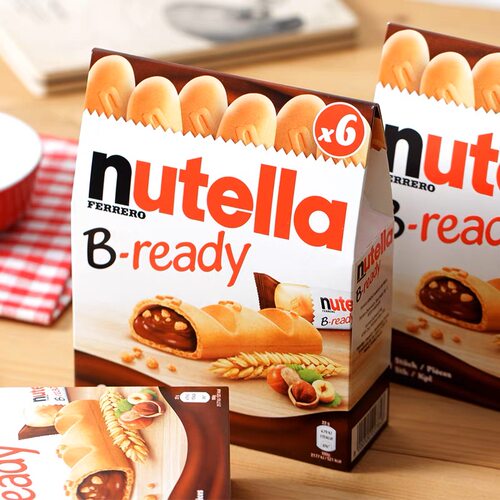 Nutella费列罗能多益纽缇乐榛子酱巧克力手指饼干意进口儿童零食