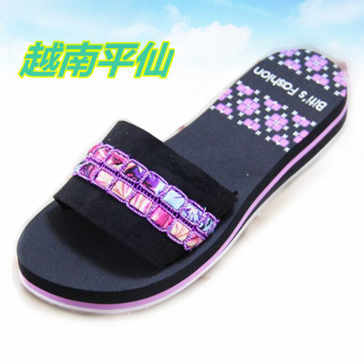 越南平仙拖鞋女网红外出松糕平底