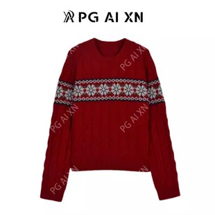 【甜甜粉丝专享】PG Ai XN/品归绵羊毛复古麻花费尔岛毛衣 3076