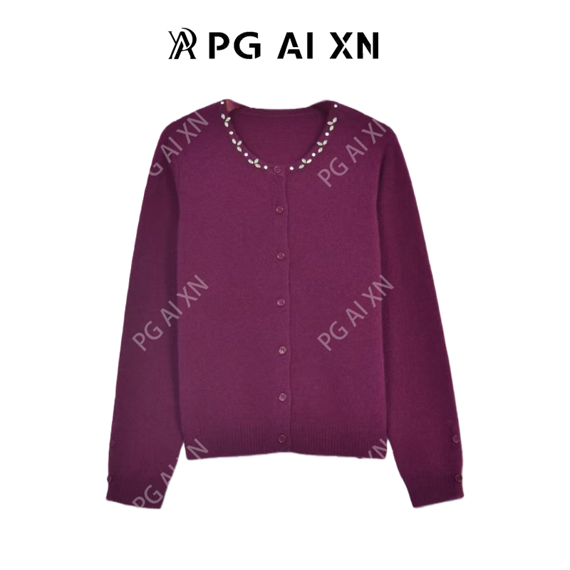 【一一专享】PG Ai XN/品归 法式手工钉钻开衫 PGXN 3019