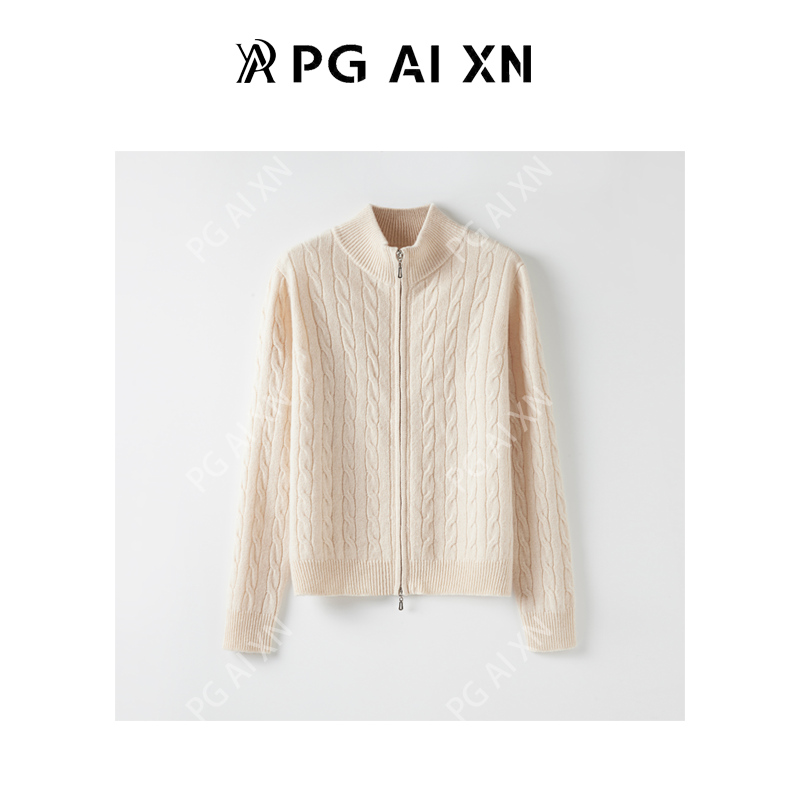 露露酱NN~ PG Ai XN/品归 冬季新品绞花开衫 PGXN 1350