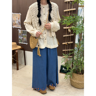 DA.7-春夏上新日系文艺复古钩花绑绳慵懒叠穿系列马甲7729