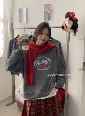 奶思家NICE STUDIO-英文字母加绒卫衣卫衣08895