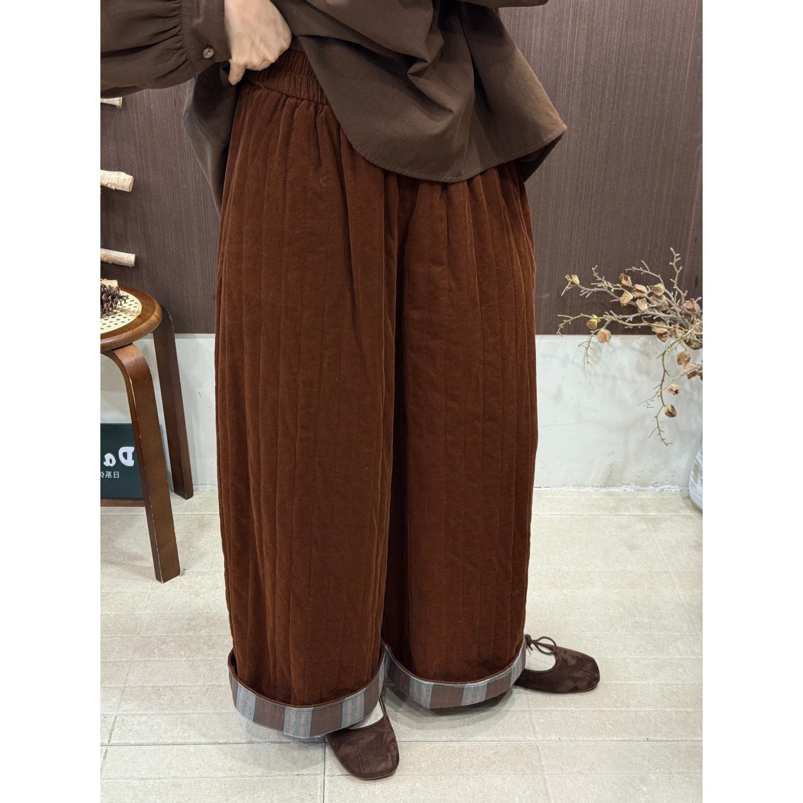 DA.7-冬上新日系宽松夹棉直筒裤慵懒百搭显瘦休闲裤861、