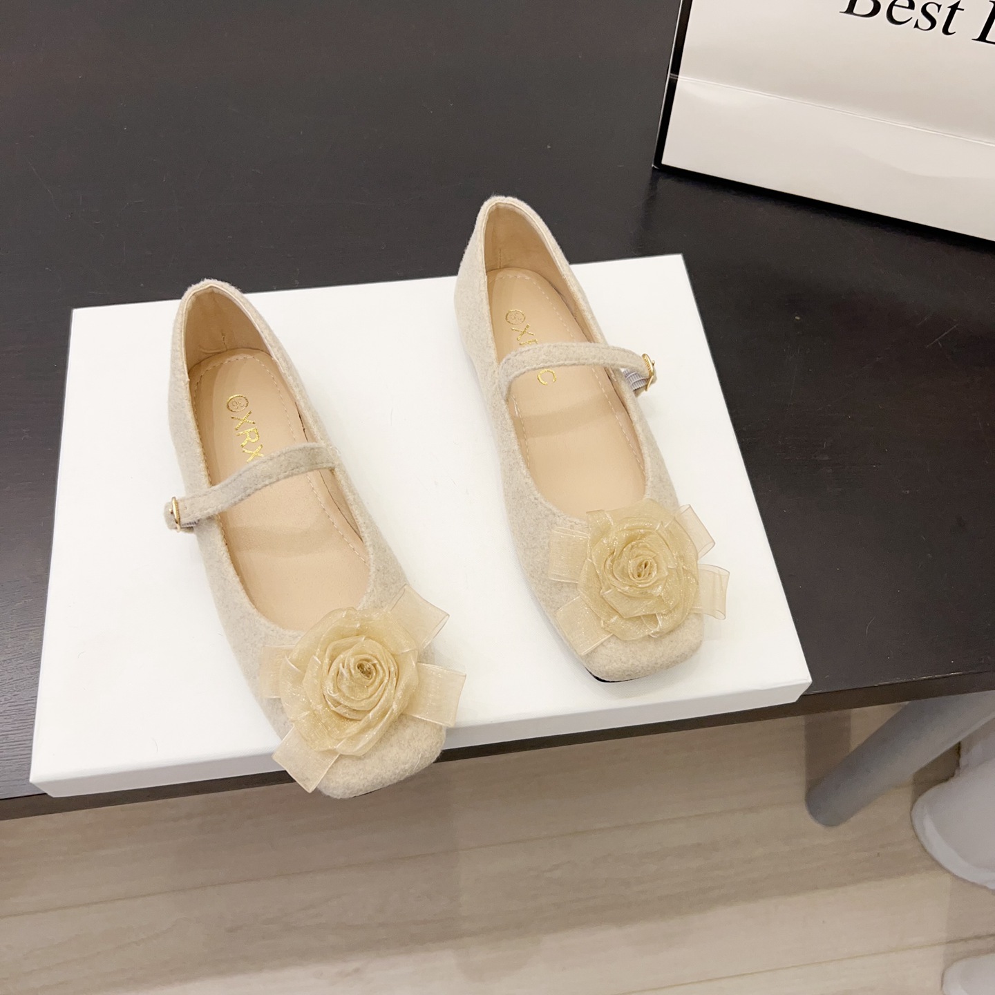 法式复古玛丽珍鞋平底芭蕾舞鞋女