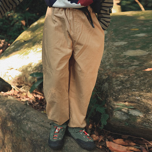男童休闲裤子26春户外儿童纯色束脚长裤男孩中大童山系耐磨工装裤