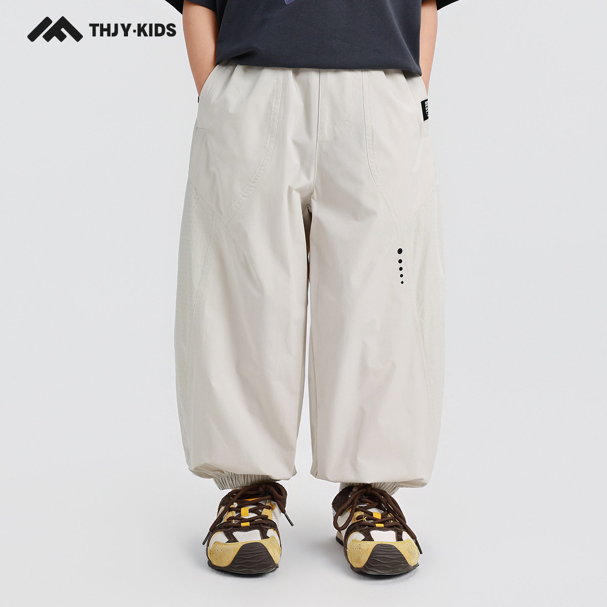 潮男童裤子防蚊裤26夏装新款儿童中大童男孩薄款运动休闲束腿长裤