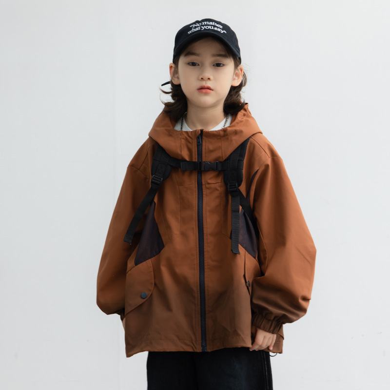 男童冲锋衣外套春秋款25秋装新款