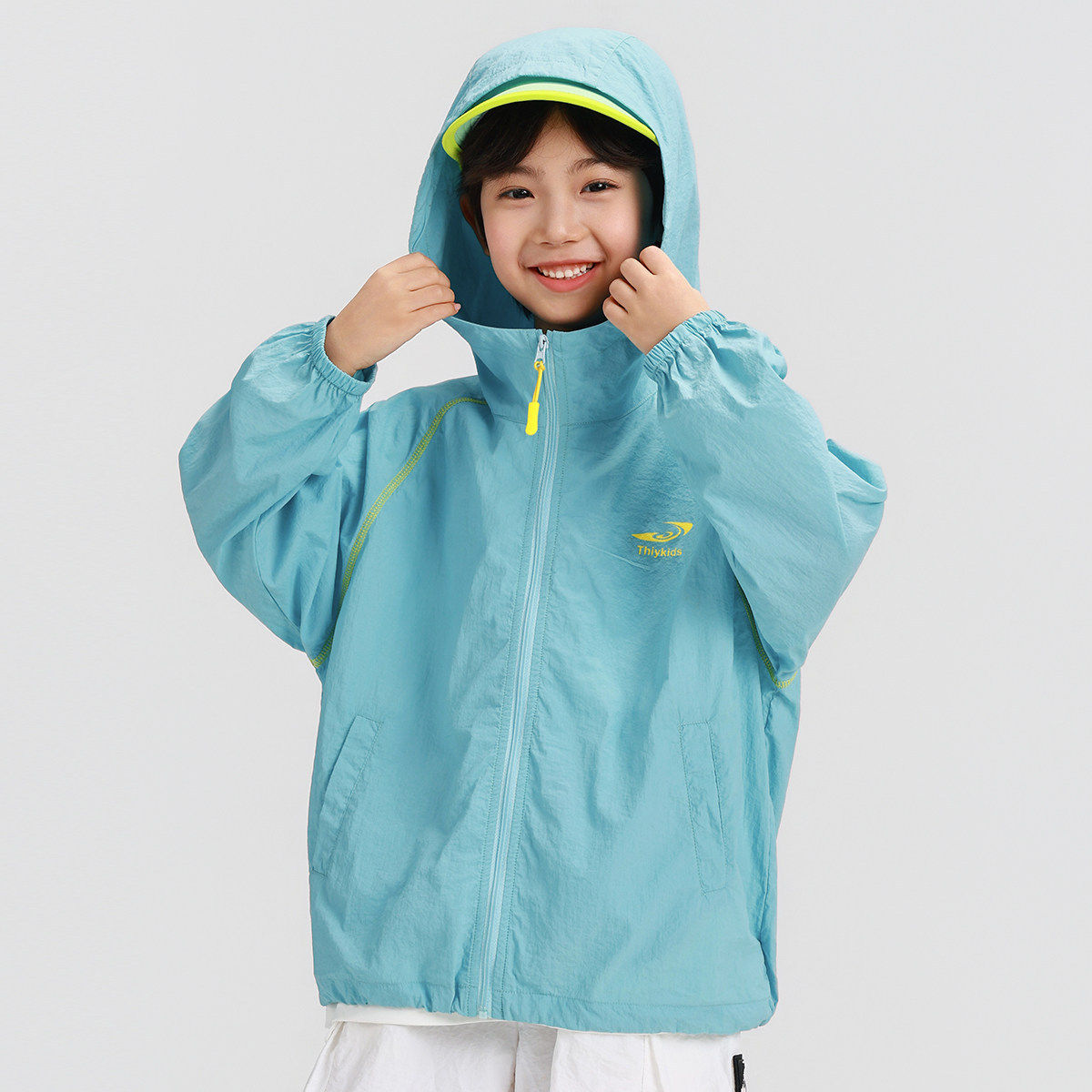 中大男童防晒服儿童夏装26新款男孩轻薄宽松舒适插肩袖空调衫上衣