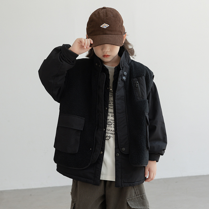 儿童加厚马甲俩件套男孩130~180