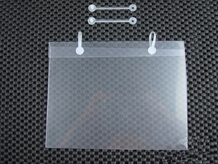 超市通道标价签封套A5PVC透明标价签海报促销吊牌斜口笼挂牌送扣