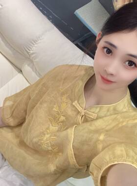 兜兜[苎麻上衣合集]高夏季新款苎麻短袖百搭衬衫女(K551-K600）