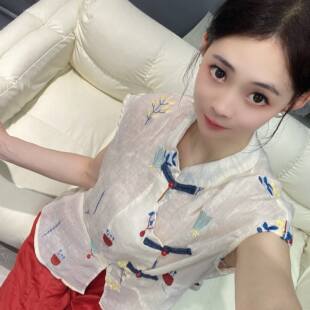 6月兜兜上衣合集]高夏季新款苎麻短袖百搭衬衫女(K701-K750）