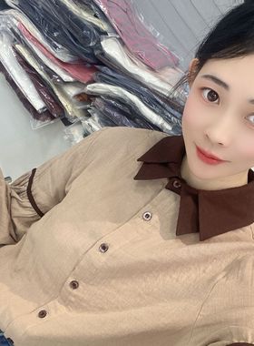 [衬衫合集]宽松秋冬新款打底纯棉长袖衬衫女（K801--K850）