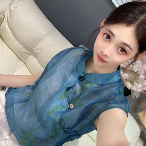 兜兜[苎麻上衣合集]高夏季新款苎麻短袖百搭衬衫女(A851-A900）