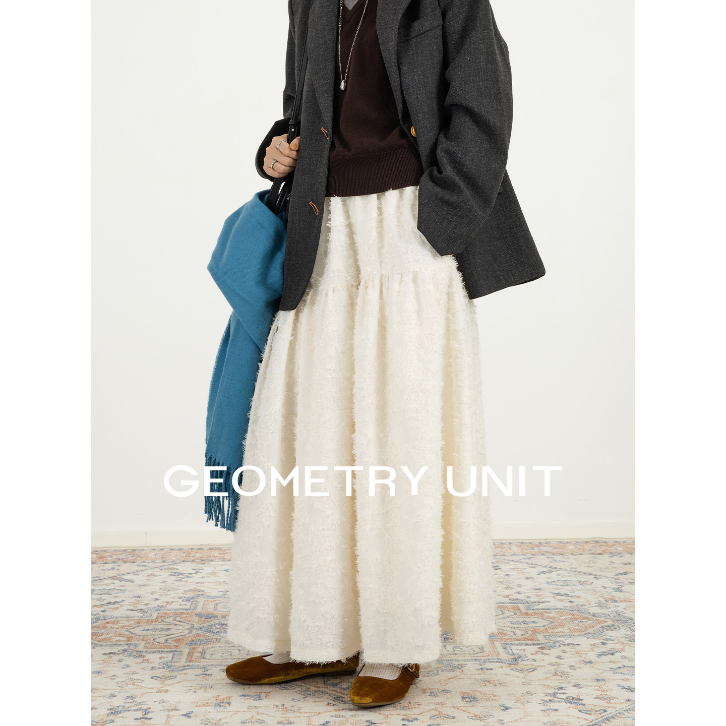 几何单元2025秋季新款艺术感雕花半裙藏肉显瘦温柔花苞半身裙女,女装/女士精品,半身裙,淘宝优惠券,粉丝福利购,淘宝优惠卷