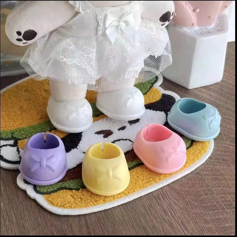可站立棉花娃娃鞋子可穿20厘米蝴蝶结换装公仔玩偶卡通20cm配饰