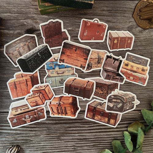 棕熊家贴纸装饰家具木箱复古欧美