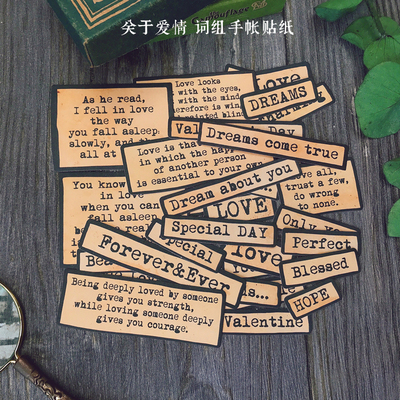 timholtz风关于爱情手帐贴纸