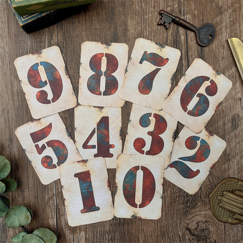 棕熊家手帐装饰铁锈数字朋克素材