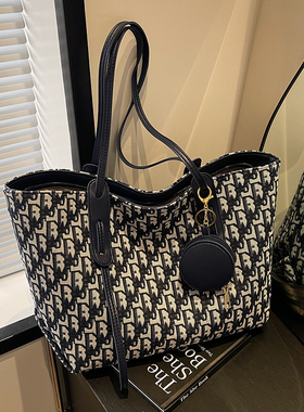 帆布包包女大容量2025新款秋冬百搭休闲单肩大学生上课通勤托特包