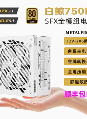 鱼巢黑钻650小1U电源FLEX额定600W SFX750W电源PCIE5.1白ATX3.0