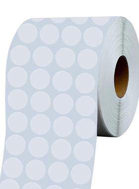 促销圆形铜版不干胶纸65X65 15x15 20X20 25X25 30x30条码纸CP2140 X1 C168 TSC244 G500U G530U标签贴纸