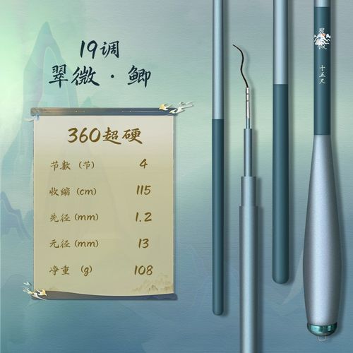 翠微鲫全涂装磨砂漆19调超轻超硬碳素鲫鱼竿小综合台钓竿溪流竿