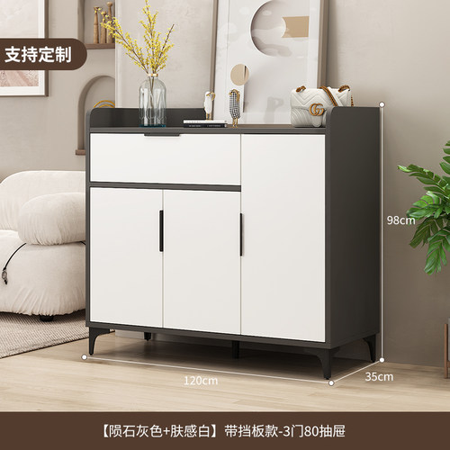 实木鞋柜大容量家用门口多功能阳台储物入户玄关柜门外防尘收纳柜