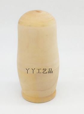 六层白胚俄罗斯套娃娃上等木坯素坯任意涂鸦风干玩具幼儿园教具