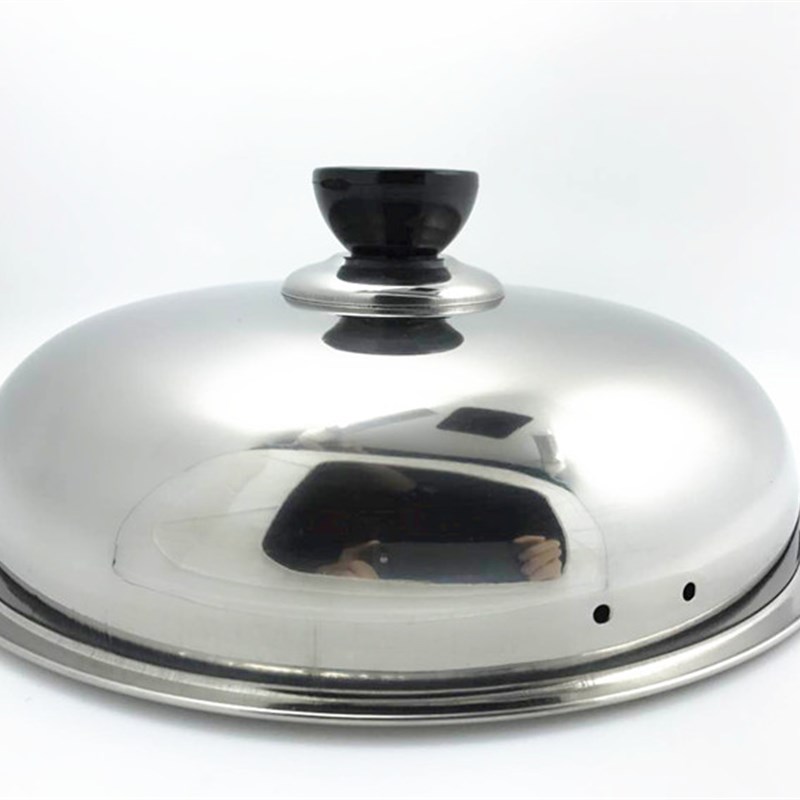 加厚不锈钢锅盖炒锅平底盖煎锅盖汤锅盖子20cm22cm24cm26cm28包邮