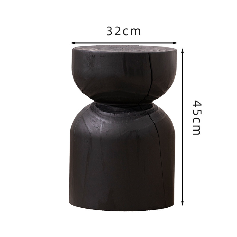 实木碳化凳子侘寂风原木凳子黑色民宿根雕边几摆件木桩矮凳换鞋凳,住宅家具,角几/边几,淘宝优惠券,粉丝福利购,淘宝优惠卷