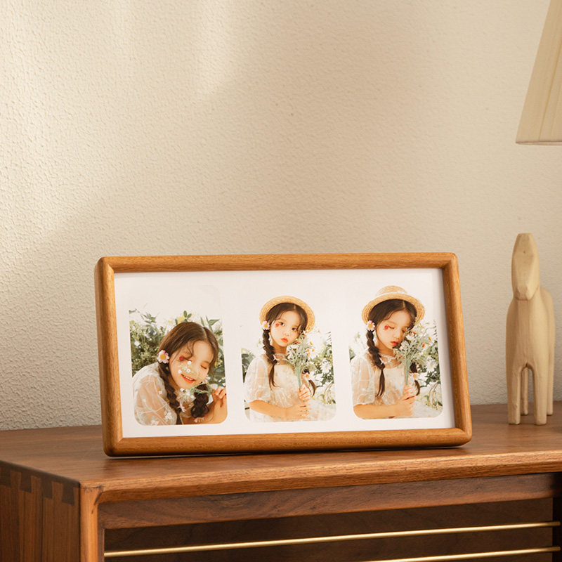 创意三联实木相框洗照片做成摆台打印装裱组合展示架画框展示相册,家居饰品,相框/画框,淘宝优惠券,粉丝福利购,淘宝优惠卷